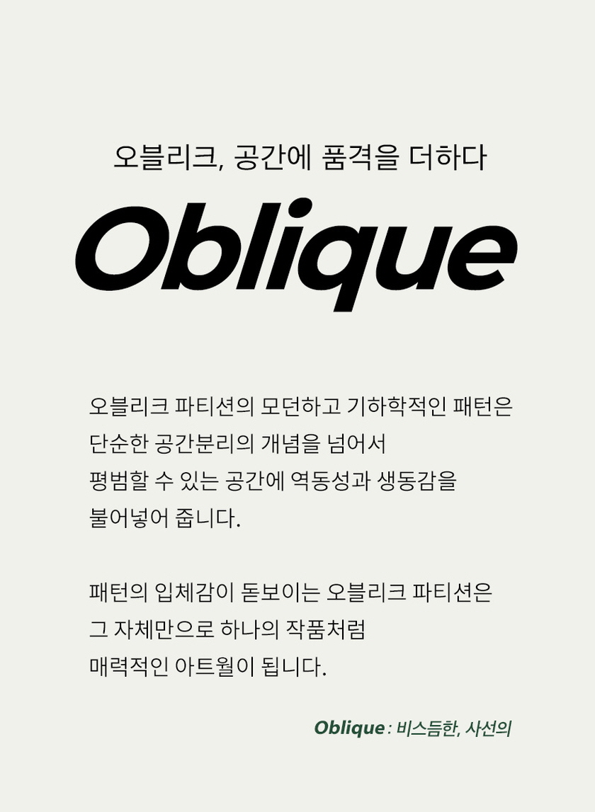 텍미홈 퍼스트 파티션 오블리크 800 2P 더블 상세 이미지 2