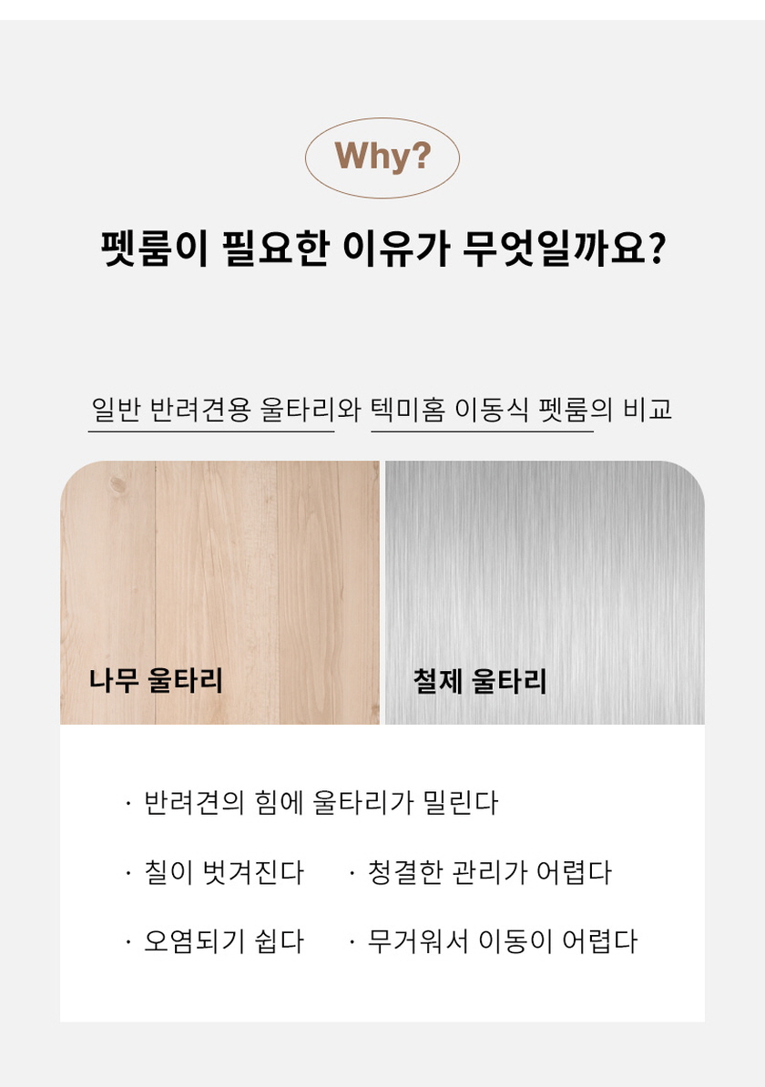 텍미홈 이동식 펫룸 더블 강아지 애견 울타리 펜스 상세 이미지 7
