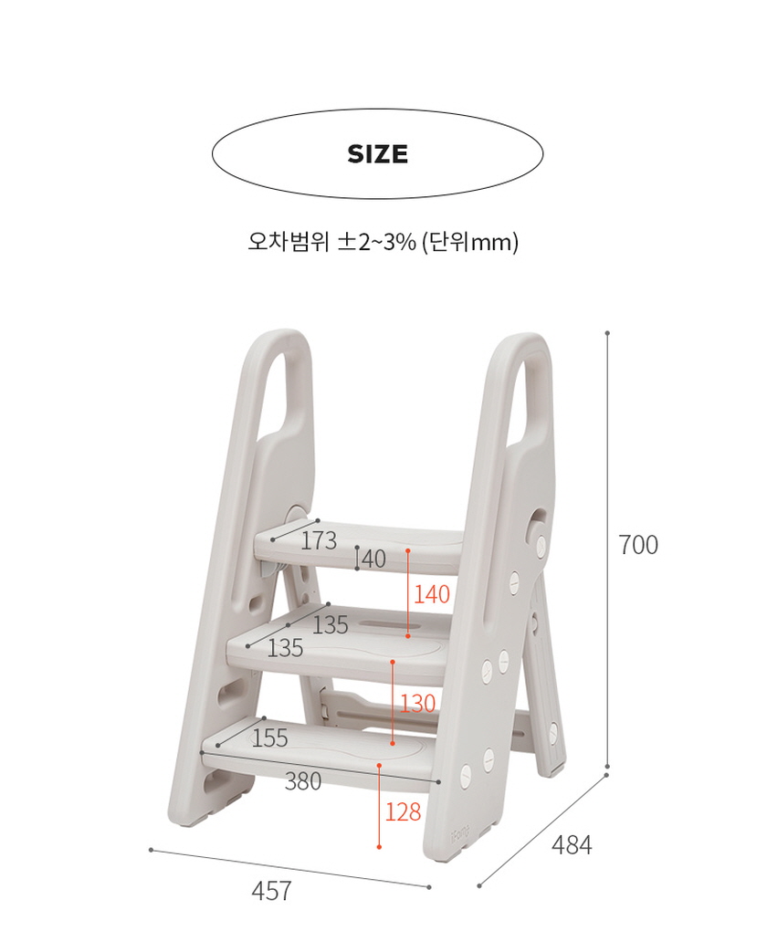 아이팜 접이식 2단 3단 스마트 손잡이 디딤대 유아디딤대 상세 이미지 32